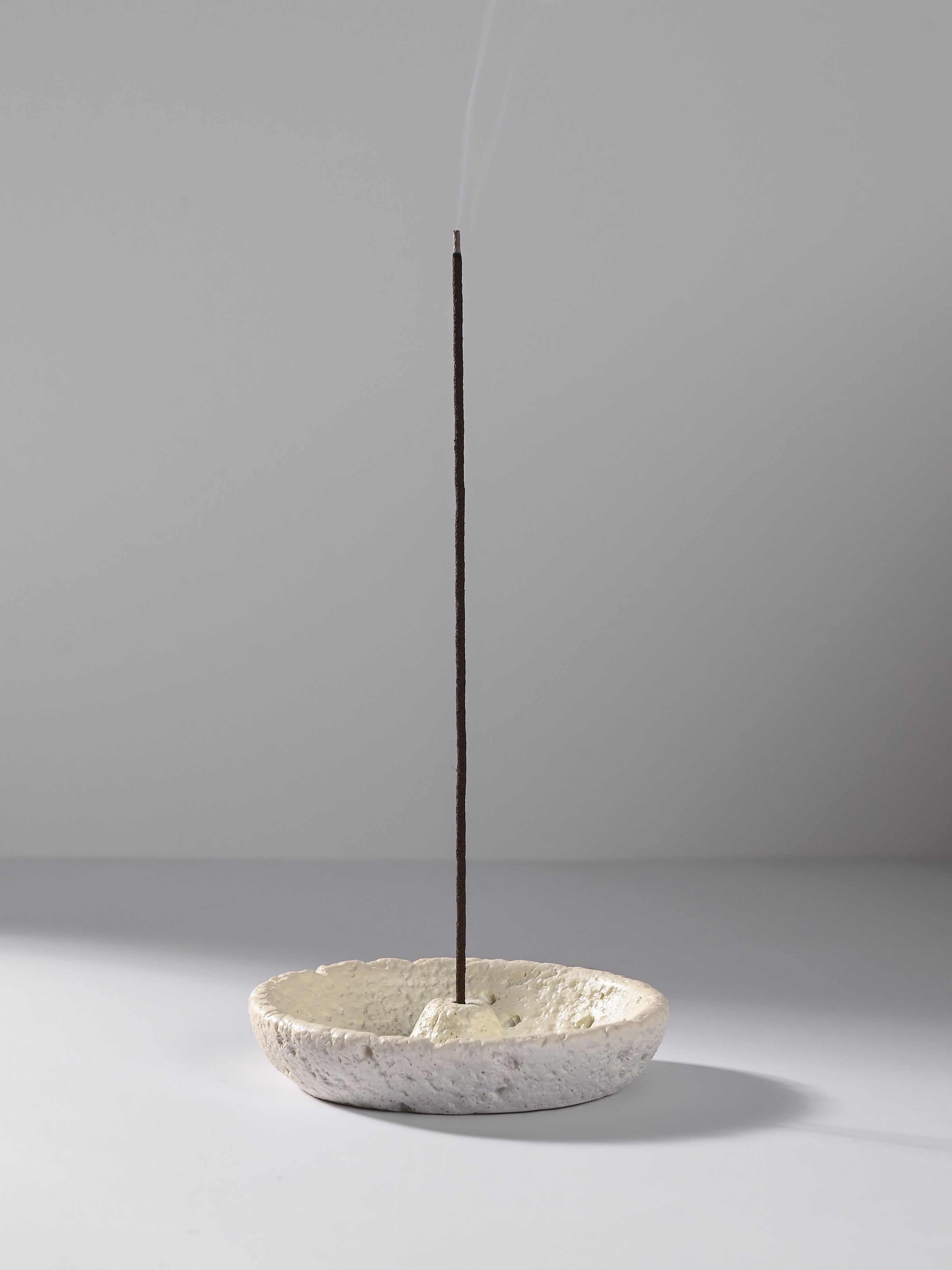 Wabi-Sabi Cement Incense Holder | Minimal Design, Quiet Living