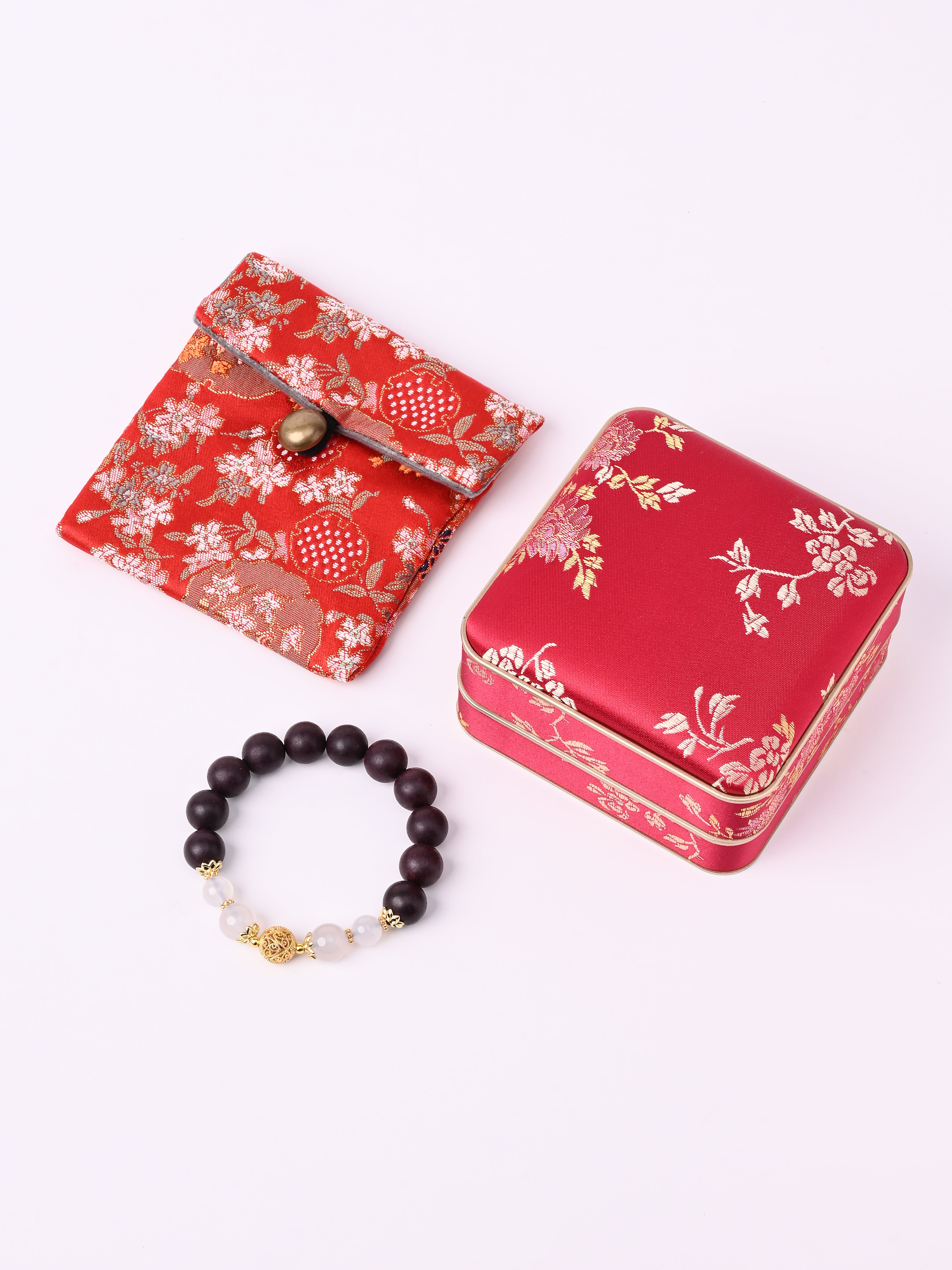 Lady of the Night Rose 1.2cm— Herbal Incense Bead Bracelet for Calm Mind and Better sleep