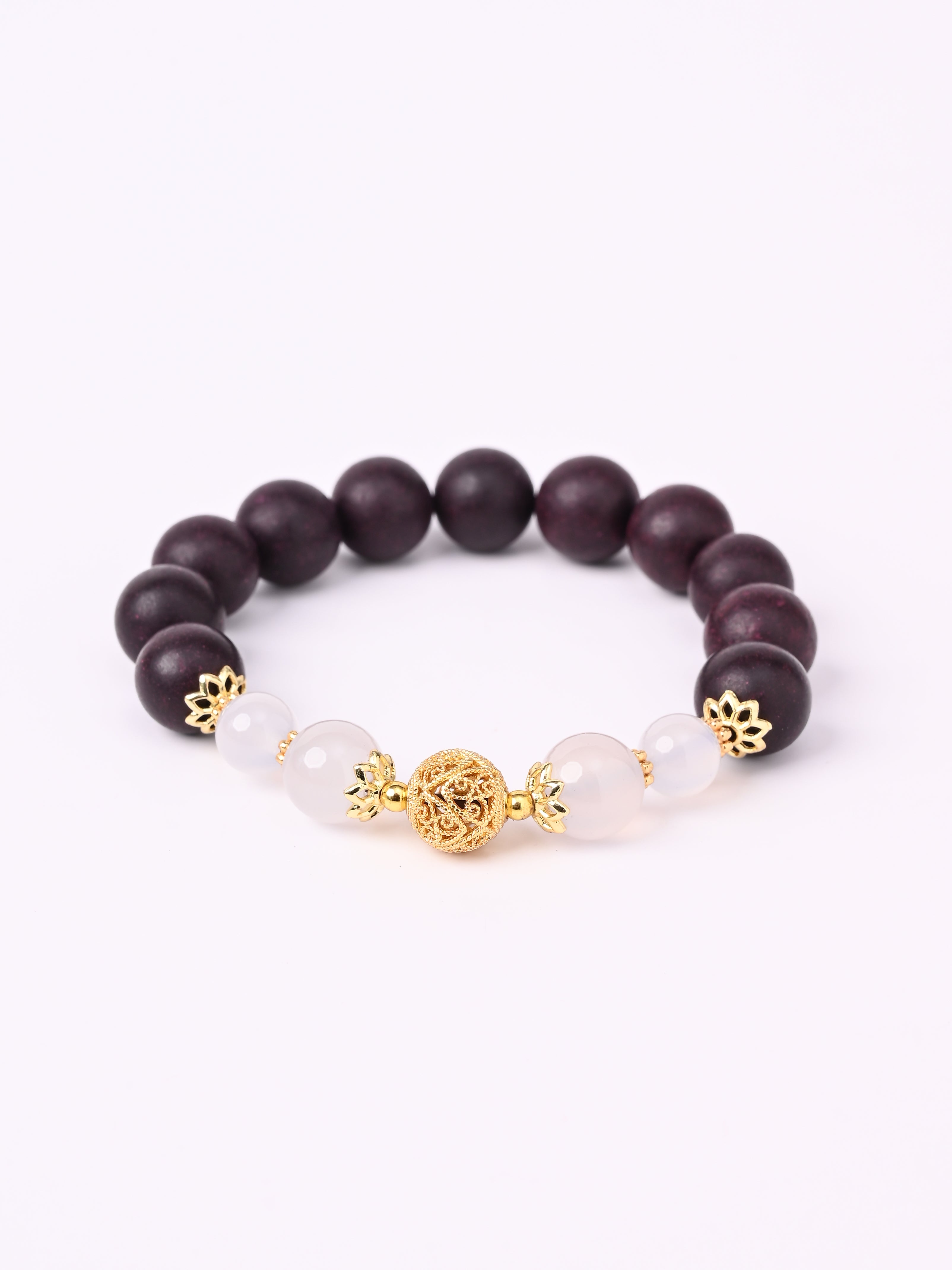 Lady of the Night Rose 1.2cm— Herbal Incense Bead Bracelet for Calm Mind and Better sleep