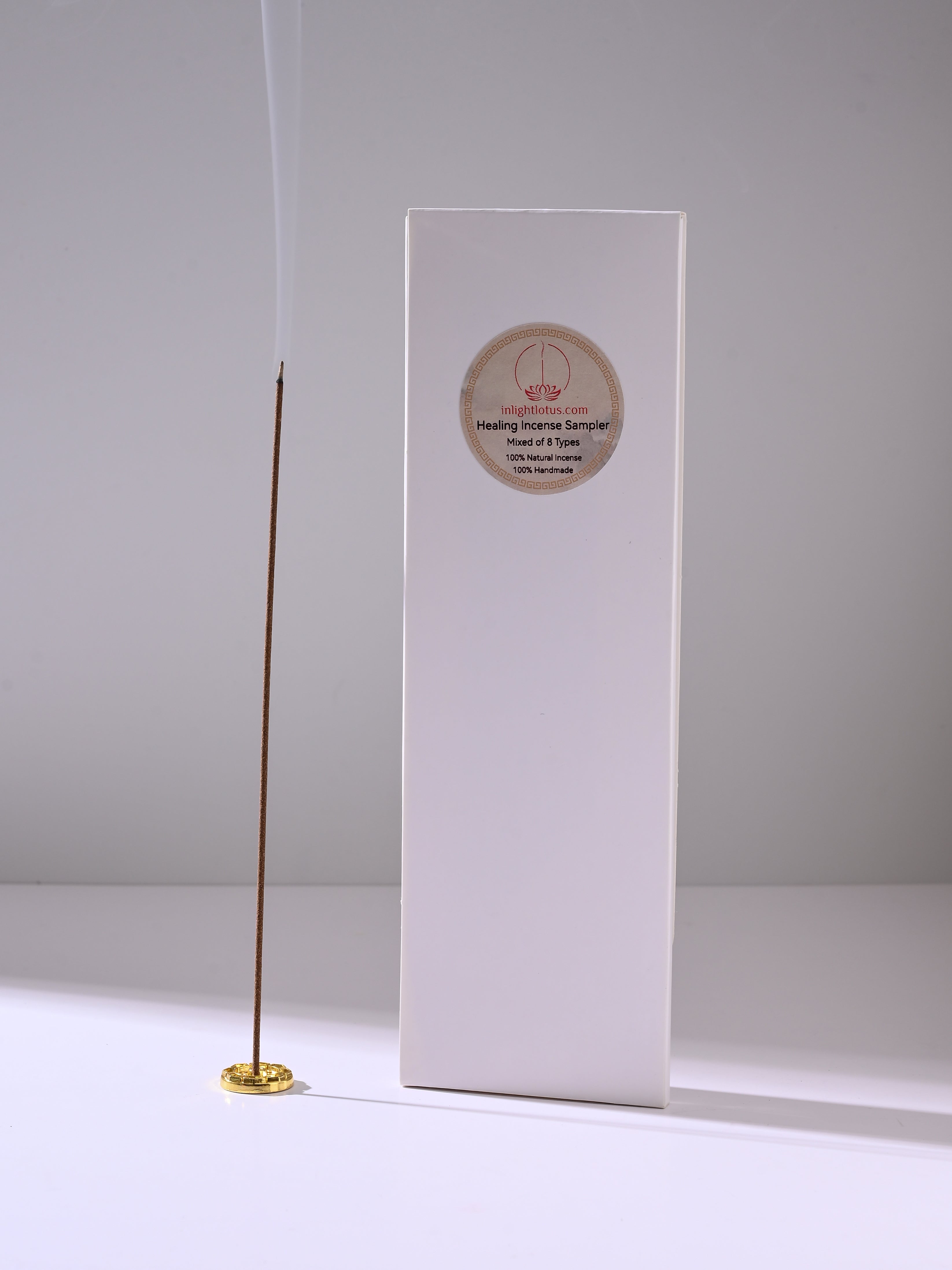 Healing Incense Sampler Set — 8 Types (16 Stick Incense, 21cm, Up to 45 Min Each)